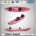 2 + 1 Assentos Pesca Familiar Kayak Oceano com Pás